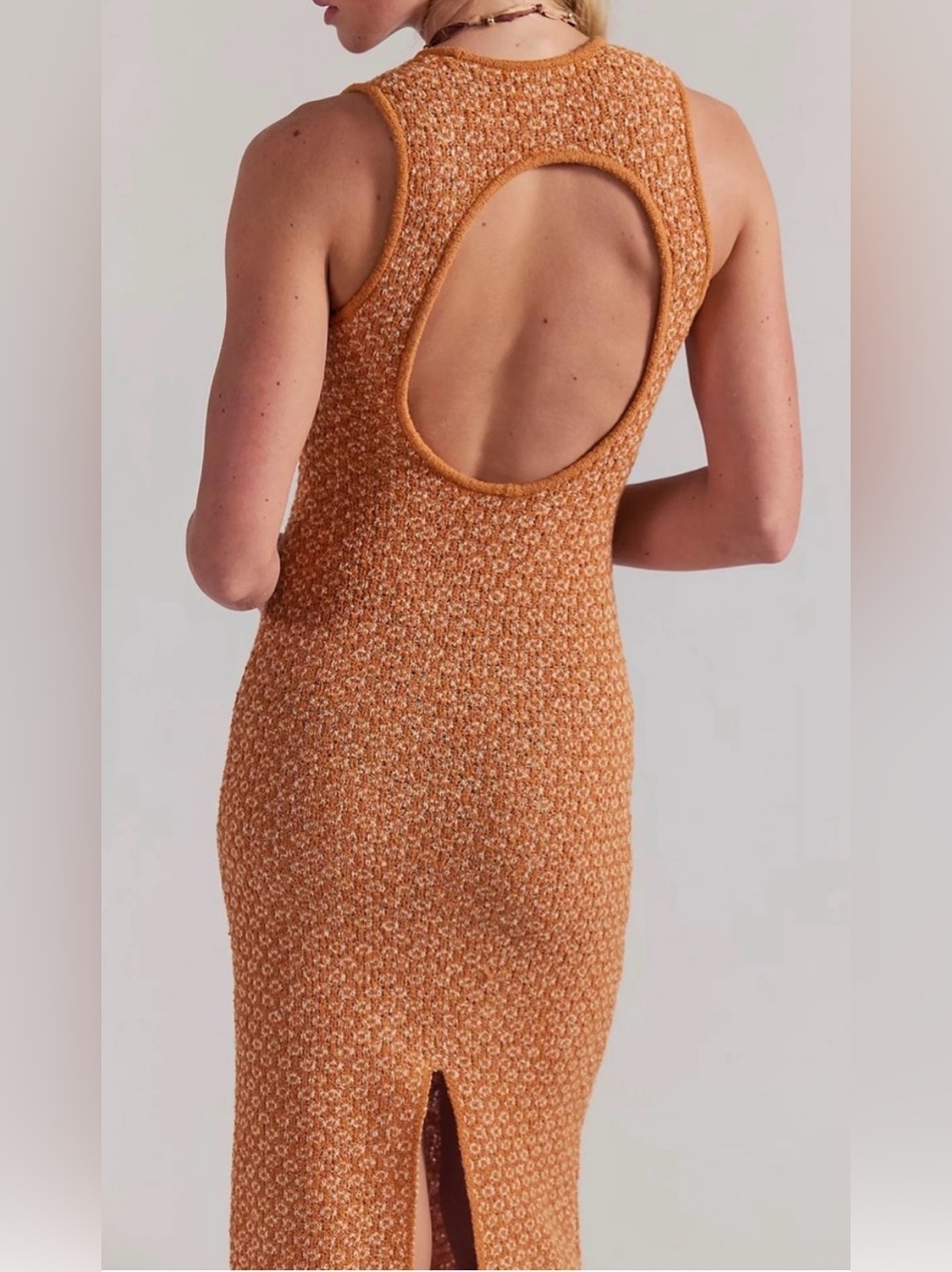 Free People Genie Sweater midi dress. NWT. Desert apricot - Picture 4 of 4
